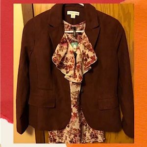 EUC Coldwater Creek & Maurices Blazer & blouse Set